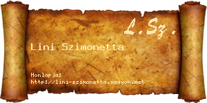 Lini Szimonetta névjegykártya
